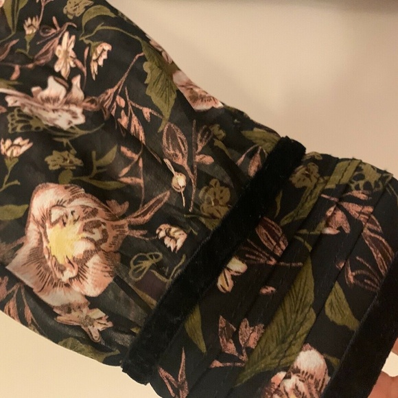 Unique Dark Floral Romantic Gothic-Vintage look-Black Minidress-Medium - Picture 2 of 9